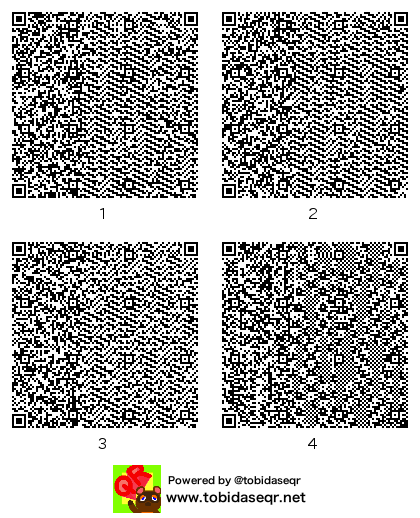 とびだせどうぶつの森 マイデザイン QRコード「パープルなみずぎ」